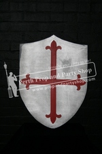 9-MEDIEVAL SHIELD (SILVER/RED)